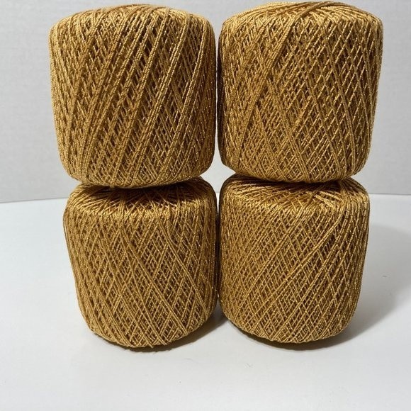 8 Aunt Lydia's Metallic Crochet Thread Gold Gold - Picture 2 of 7